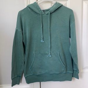 Green American Eagle vintage style hoodie sweatshirt